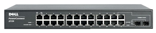 [0YJ297] 0YJ297 - Dell PowerConnect 2724 24-Port 24 x 10/100/1000 + 2 x shared SFP Gigabit Ethernet Network Switch
