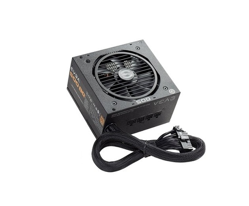[110-BQ-0500-K1] 110-BQ-0500-K1 - EVGA 500 BQ 500-Watts 80 Plus Bronze Certified Semi Modular ATX Power Supply