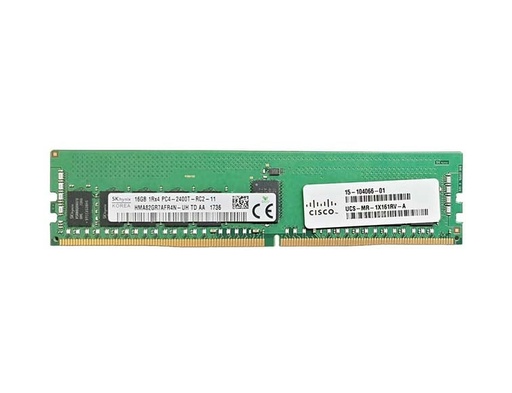 [15-104066-01] 15-104066-01 - Cisco 16GB DDR4-2400MHz PC4-19200 ECC Registered CL17 288-Pin DIMM Single Rank 1.2V Memory Module