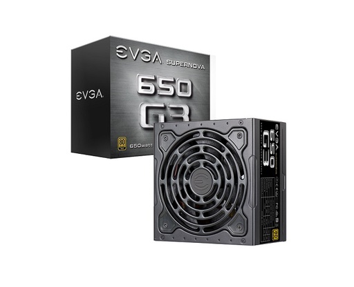 [220-G3-0650-Y1] 220-G3-0650-Y1 - EVGA SuperNOVA 650 G3 650-Watts 80 Plus Gold Certified Fully Modular Eco Mode with HDB Fan ATX Power Supply