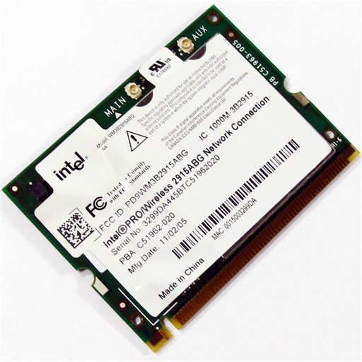 [373900-001] 373900-001 - HP 2915ABG Mini PCI 802.11a/b/g Wireless LAN (WLAN) Network Interface Card for HP NC4000/TC4000