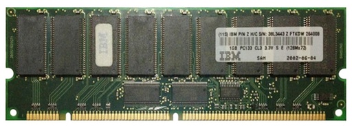 [38L3443] 38L3443 - IBM 1GB 133MHz PC133 ECC Registered CL3 168-Pin DIMM 3.3V Memory Module