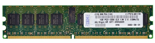 [39M5809] 39M5809 - IBM 2GB Kit (2 X 1GB) DDR2-400MHz PC2-3200 ECC Registered CL3 240-Pin DIMM 1.8V Memory