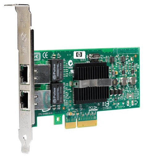 [412648-001] 412648-001 - HP NC360T PCI-Express Dual Port 10/100/1000Base-T Gigabit Ethernet Network Interface Card (NIC)