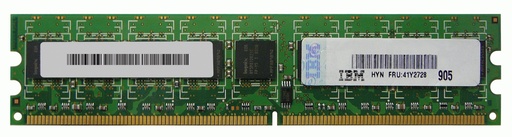 [41Y2728] 41Y2728 - IBM 1GB DDR2-667MHz PC2-5300 ECC Unbuffered CL5 240-Pin DIMM 1.8V Memory Module