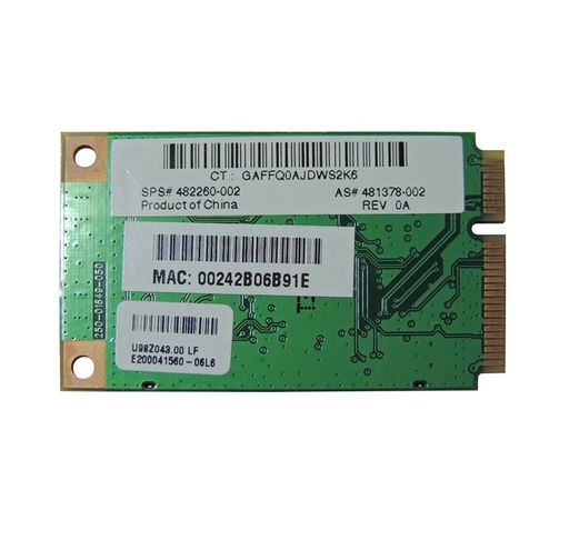 [481378-002] 481378-002 - HP Mini PCI 802.11a/g/n Wireless LAN Network Adapter Card