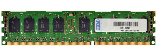 [49Y1425] 49Y1425 - IBM 4GB DDR3-1333MHz PC3-10600 ECC Registered CL9 240-Pin DIMM 1.35V Low Voltage Dual Rank Memory Module