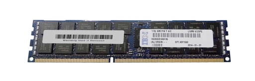[49Y1563] 49Y1563 - IBM 16GB DDR3-1333MHz PC3-10600 ECC Registered CL9 240-Pin DIMM 1.35V Low Voltage Dual Rank Very Low Profile (VLP) Memory Module