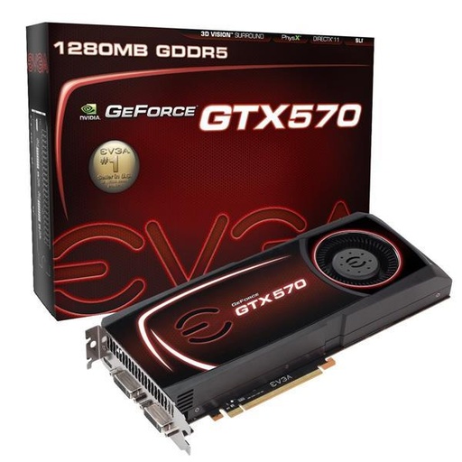 [012-P3-1570-RX] 012-P3-1570-RX - EVGA Nvidia GeForce GTX 570 1280MB GDDR5 320-Bit PCI Express 2.0 Video Graphics Card