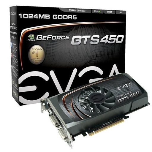 [01G-P3-1352-KR] 01G-P3-1352-KR - EVGA Nvidia GeForce GTS 450 1GB GDDR5 128-Bit PCI Express 2.0 x16 Video Graphics Card