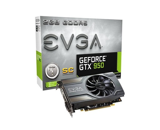 [02G-P4-1956-KR] 02G-P4-1956-KR - EVGA GeForce GTX 950 2GB SC Gaming (DP, HDMI, DVI-I), Silent Cooling Graphics Card