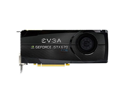 [02G-P4-2678-AR] 02G-P4-2678-AR - EVGA Nvidia Geforce GTX 670 FTW 2GB DDR5 PCI Express 3.0 x16 DVI-I DVI-D HDMI Display-Port SLI Support Video Graphics Card