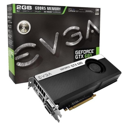 [02G-P4-2681-KR] 02G-P4-2681-KR - EVGA GeForce GTX 680 2GB 256-Bit GDDR5 PCI Express 3.0 x16 Dual DVI/ HDMI/ DisplayPort/ Ready SLI Video Graphics Card