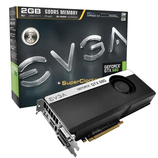 [02G-P4-2683-BR] 02G-P4-2683-BR - EVGA GeForce GTX 680 SC Signature 2GB 256-Bit GDDR5 Dual DVI/ HDMI/ DisplayPort Video Graphics Card