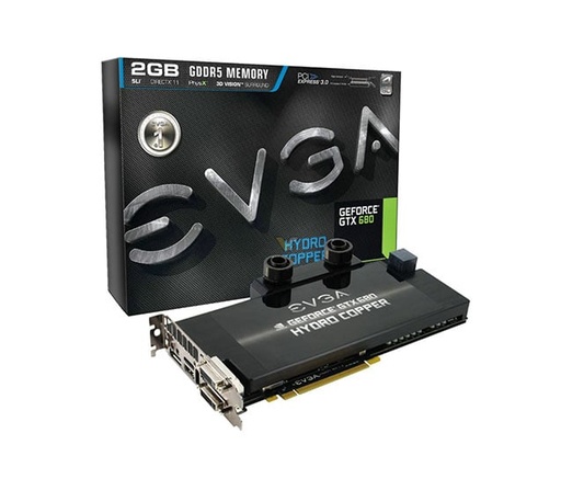 [02G-P4-2689-A1] 02G-P4-2689-A1 - EVGA GeForce GTX 680 Hydro Copper 2GB GDDR5 256-Bit PCI-Express 3.0 x16 Dual DVI Graphics Card