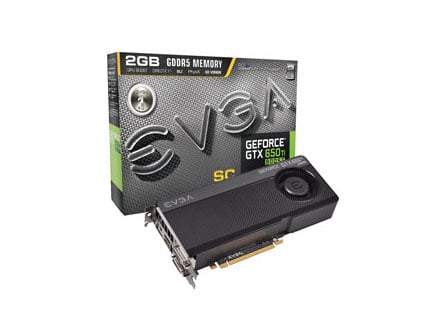 [02G-P4-3658-L1] 02G-P4-3658-L1 - EVGA GeForce GTX 650 Ti Boost SuperClocked 2GB 192-Bit GDDR5 PCI Express 3.0 x16 Dual DVI HDMI DisplayPort SLI Supported Video Graphics Card