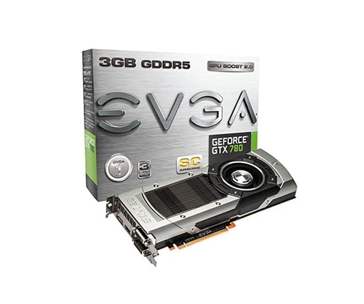 [03G-P4-2785-AX] 03G-P4-2785-AX - EVGA GeForce GTX 780 SuperClocked 3GB GDDR5 384-Bit 2-Dual Link DVI HDMI DisplayPort 1.2 PCI Express 3.0 Video Graphics Card