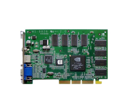 [03K538-1] 03K538-1 - NVIDIA Nvidia GeForce 2mx 64MB AGP Video Graphics Card 03k538 Rev A02 180-p0036-0100-a02