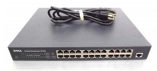 [03N347] 03N347 - Dell PowerConnect 2124 24-Ports Fast 10/100BaseT + 1-Port 10/100/1000BaseT Ethernet Network Switch (Refurbished)