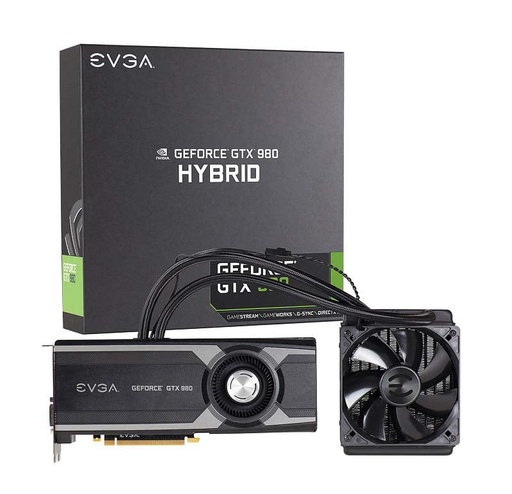 [04G-P4-1989-KR] 04G-P4-1989-KR - EVGA Nvidia GeForce GTX 980 Hybrid 4GB GDDR5 256-Bit PCI Express 3.0 Video Graphics Card