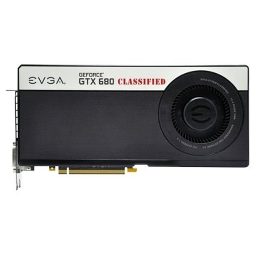 [04G-P4-3688-KR] 04G-P4-3688-KR - EVGA GeForce GTX 680 Classified 4GB 256-Bit GDDR5 PCI Express 3.0 x16 Dual DVI/ HDMI/ DisplayPort/ HDCP Ready/ SLI Sup-Port