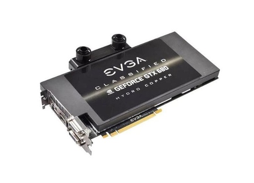 [04G-P4-3689-AR] 04G-P4-3689-AR - EVGA GeForce GTX 680 Hydro Copper Classified 4GB GDDR5 256-Bit PCI Express 3.0 x16 Dual-link DVI 1 x DVI-D & 1 x DVI-I HDMI Display