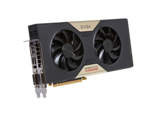 [04G-P4-3777-L1] 04G-P4-3777-L1 - EVGA GeForce GTX 770 Classified 4GB 256-Bit GDDR5 PCI Express 3.0 Dual DVI HDMI DisplayPort SLI Support Video Graphics Card
