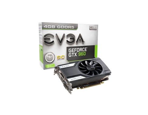 [04G-P4-3962-A1] 04G-P4-3962-A1 - EVGA GeForce GTX 960 SuperClocked 4GB GDDR5 128-Bit PCI Express 3.0 x16 DVI-D/ DVI-I/ HDMI/ DisplayPort Video Graphics Card