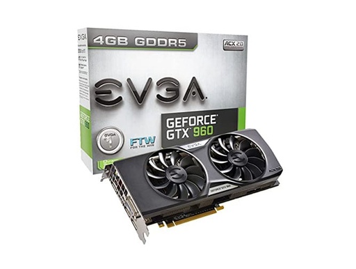 [04G-P4-3968-AR] 04G-P4-3968-AR - EVGA GeForce GTX 960 FTW 4GB 128-Bit GDDR5 PCI Express 3.0 SLI Support FTW ACX 2.0+ Video Graphics Card