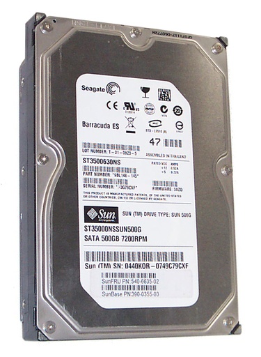 [3900355] 3900355 - Sun 500GB 7200RPM SATA 3GB/s NCQ 3.5-inch Hard Drive