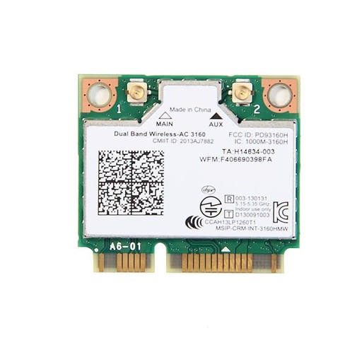 [04W00N] 04W00N - Dell WiFi Card Intel 6300 Mini PCI-Express 450 Mbps 802.11 a/g/n Internal Mini Half Height Alienware M17X