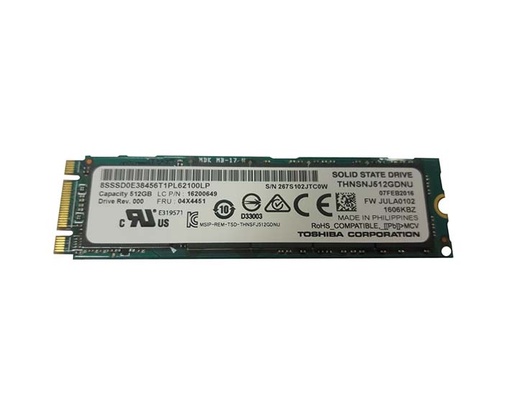 [04X4451] 04X4451 - Lenovo 512GB mSATA 6Gb/s M.2 2280 Solid State Drive for ThinkPad