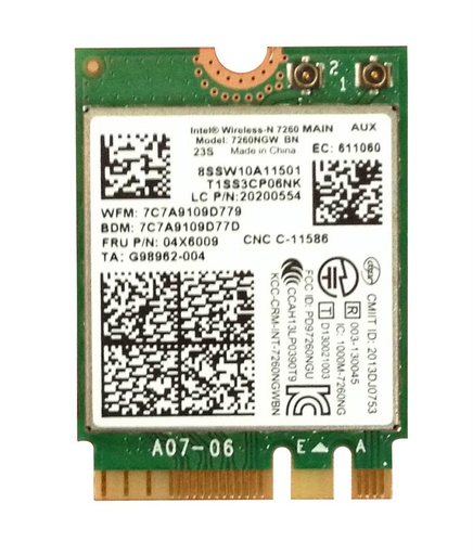 [04X6009] 04X6009 - Lenovo Wireless N Main Wi-Fi Card for ThinkPad T260