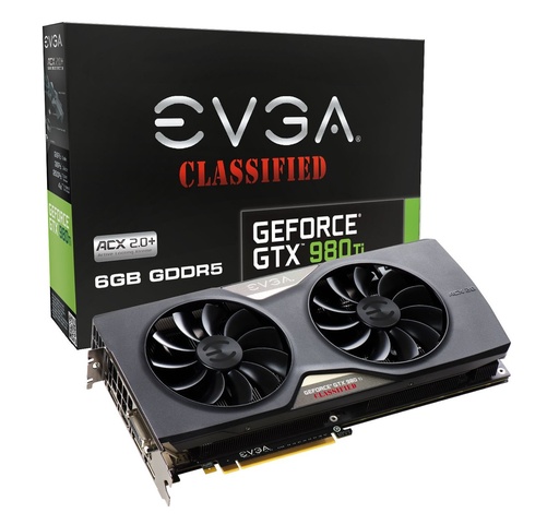 [06G-P4-4998-KR] 06G-P4-4998-KR - EVGA Nvidia GeForce GTX 980 Ti ACX 2.0+ 6GB GDDR5 384-Bit PCI Express 3.0x16 Video Graphics Card