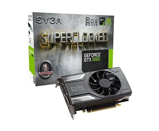 [06G-P4-6163-KR] 06G-P4-6163-KR - EVGA Geforce GTX 1060 Graphic Card 1.61 GHz Core 1.84 GHz Boost Clock 6GB GDDR5 PCI Express 3.0 x16 Dual Slot Space Required