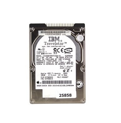 [07N8326] 07N8326 - IBM Travelstar 40GN 30GB 4200RPM ATA-100 2MB Cache 2.5-inch Hard Drive