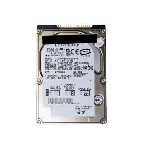 [07N8363] 07N8363 - IBM 30GB 4200RPM ATA IDE 2.5-inch Hard Drive