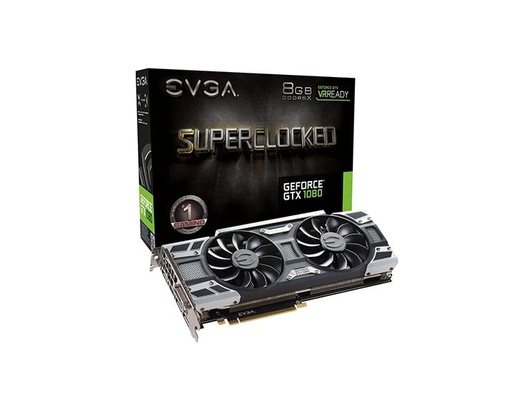 [08G-P4-6183-KR] 08G-P4-6183-KR - EVGA Geforce GTX 1080 Graphic Card 1.71 GHz Core 1.85 GHz Boost Clock 8GB GDDR5X PCI Express 3.0 x16 Dual Slot Space Required