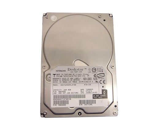 [08K0466] 08K0466 - Hitachi Deskstar 250GB 7200RPM ATA-100 8MB Cache 3.5-inch Hard Drive