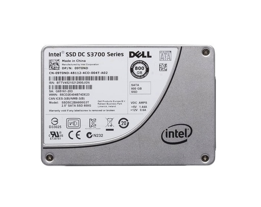 [09T0ND] 09T0ND - Dell 800GB SATA 6GBs 2.5-inch MLC Solid State Drive
