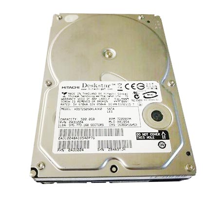 [0A31004] 0A31004 - Hitachi DESKSTAR E7K500 500GB 7200RPM 16MB Cache SATA 3GBs 7-Pin 3.5-inch Hard Drive