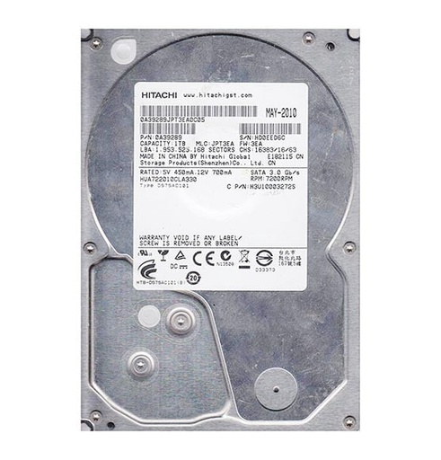 [0A39289] 0A39289 - Hitachi Ultrastar A7K2000 1TB 7200RPM 32MB Cache SATA 3GB/s 7-Pin 3.5-inch Hard Drive