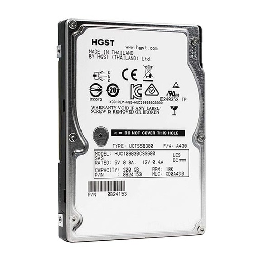 [0B24153] 0B24153 - Hitachi Ultrastar C10K600 300GB SAS 6GB/s 10000RPM 64MB Cache 2.5-inch Internal Hard Drive