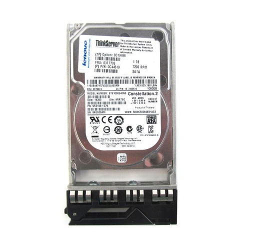 [0C19496] 0C19496 - Lenovo 1TB 7200RPM SATA 6Gbps Hot Swap 2.5-inch Enterprise Hard Drive for ThinkServer
