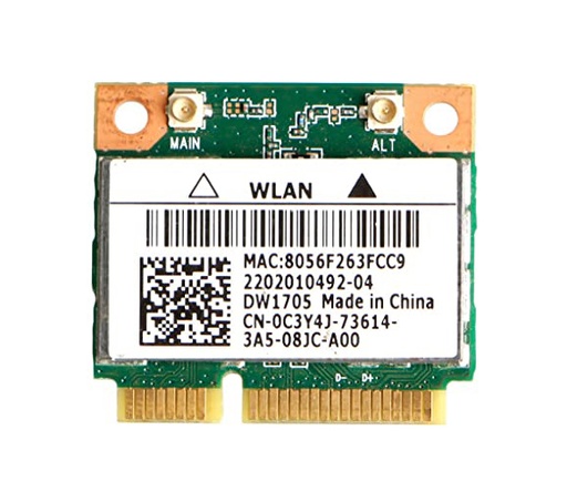 [0C3Y4J] 0C3Y4J - Dell WiFi Card Qualcomm Atheros Mini PCI-Express 802.11b/g/n Bluetooth 4.0 Internal Mini Latitude 3540