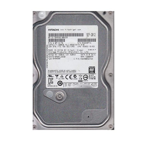 [0F13178] 0F13178 - Hitachi DESKSTAR 7K1000.D 500GB 7200RPM 32MB Cache SATA 6GB/s 3.5-inch Hard Drive