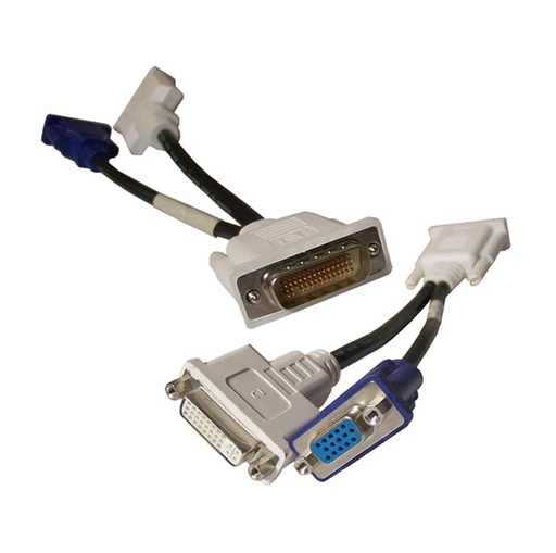 [31028822] 31028822 - IBM / Foxconn DMS59 to 1-VGA and 1-DVI Splitter Dongle Cable